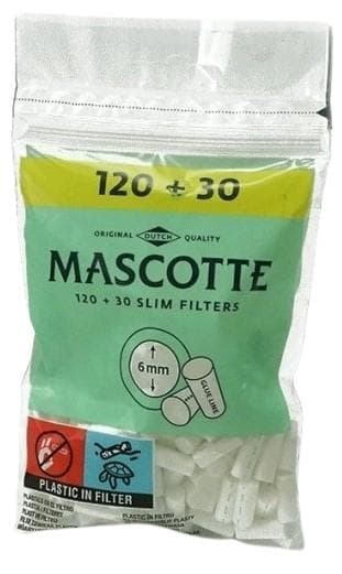 Mascotte Slim cigarette filters 6mm (120 pcs + 30 pcs)