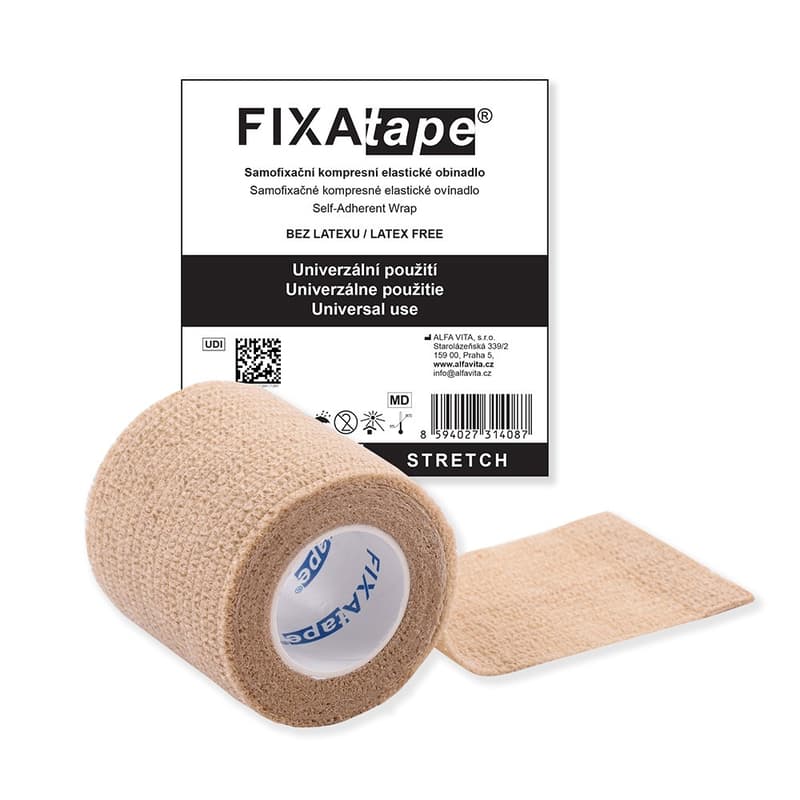 FIXAtape STRETCH samofix.obinad.5x450cm tělová