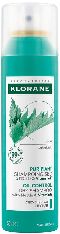 KLORANE Suchý šampon s kopřivou&vit.E 150ml