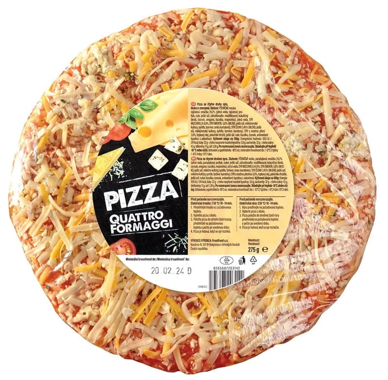 Quattro formaggi pizza