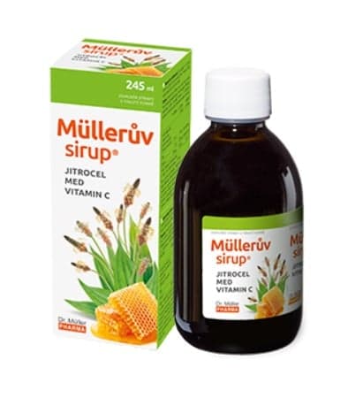 Müller's syrup with plantain, honey and vit.C 245ml