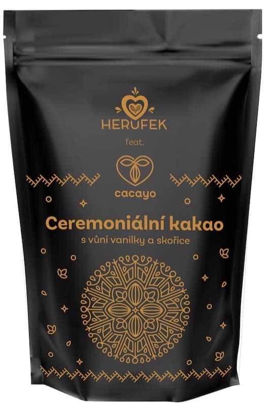 Herufek & Cacayo Organic Ceremonial cocoa with vanilla and cinnamon aroma