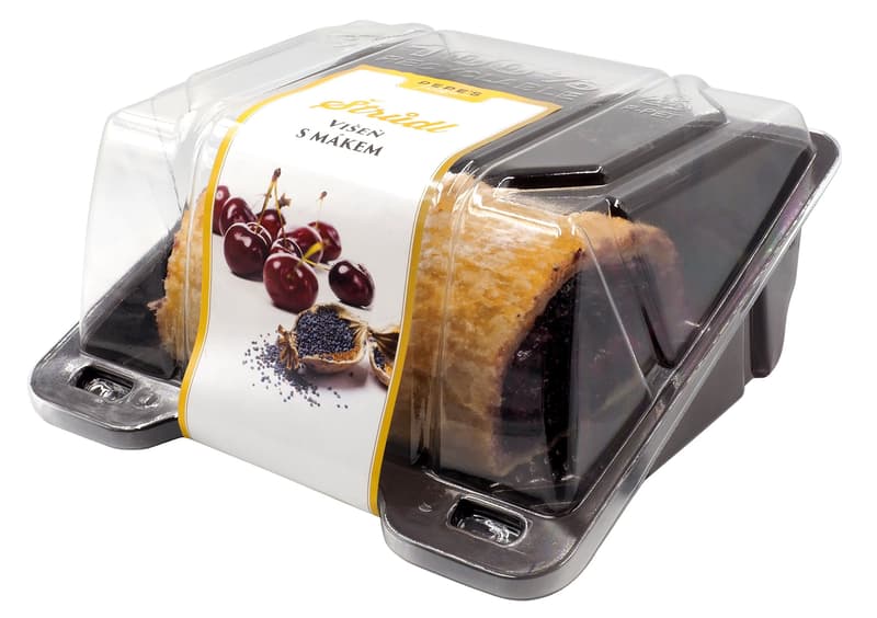 Pepes Patisserie Cherry strudel with poppy seeds