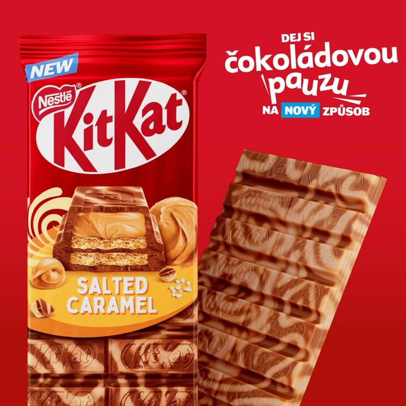 KitKat Slaný karamel s křupavou oplatkou s bílou polevou