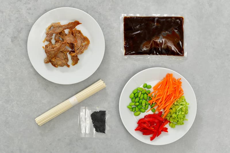 Udon hoin sin nudle s vepřovým masem a čerstvou zeleninou (set k přípravě hotového jídla)