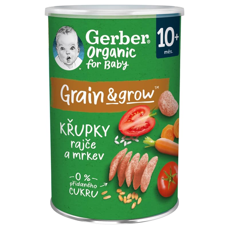 Gerber Organic BIO Křupky s rajčaty a mrkví