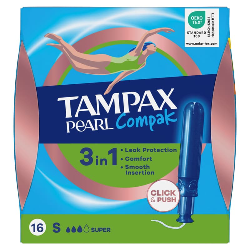 Tampax Pearl Compak Super Tampons With Applicator