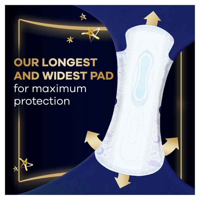 Always Ultra Sanitary Towels Secure Night Extra (Size 5) Wings