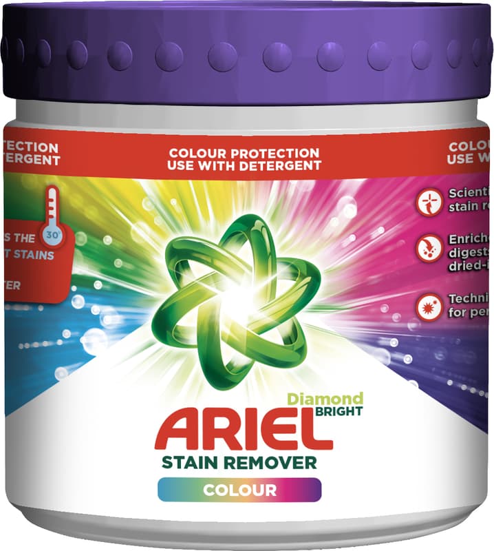 Ariel stain remover for colour powder