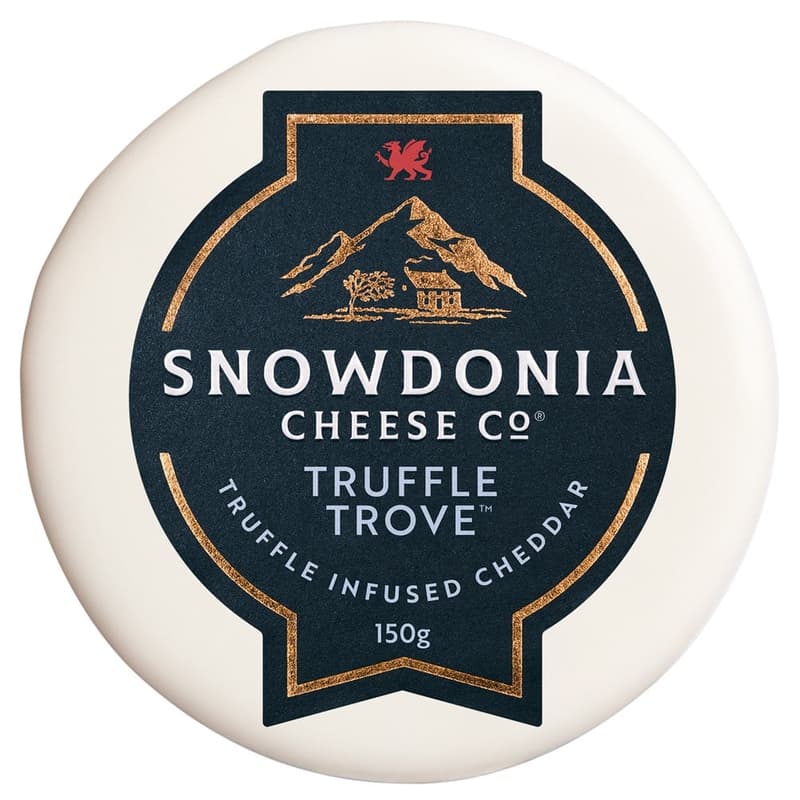 Snowdonia Cheese truffle trove extra mature cheddar infused with black summer truffle 