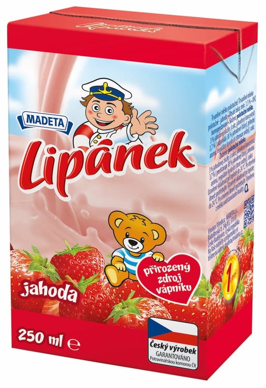 Madeta Lipánek milk strawberry 1,3 %