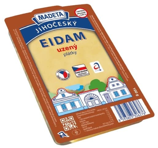 Madeta Southbohemian edam smoked 44% slices