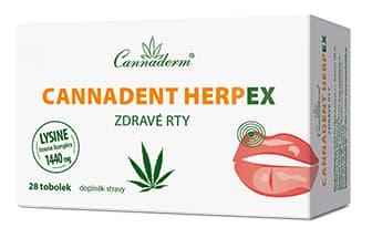 Cannaderm Cannadent HerpEX zdravé rty 28 tob.