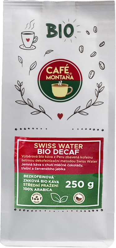 Café Montaña BIO Swiss Water Decaf omni whole beans bio decaffeinated coffee 