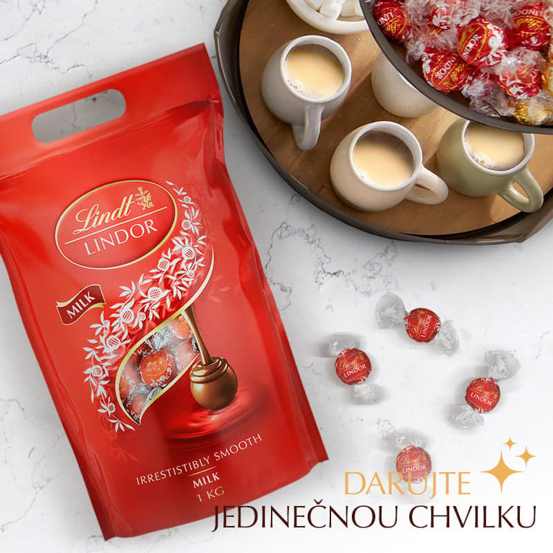 Lindt Bonboniéra LINDOR Megabalení pralinek mléčná čokoláda