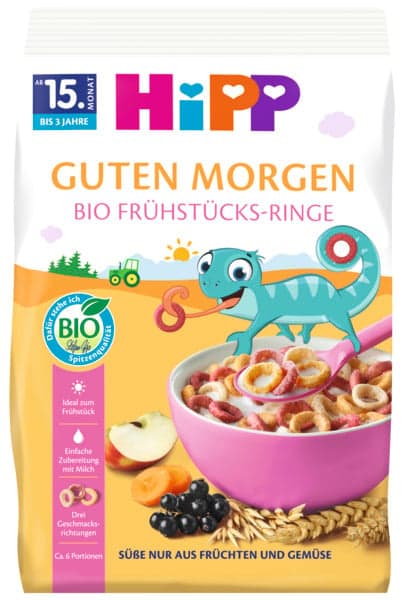 HiPP BIO Obilno-ovocné kroužky k snídani