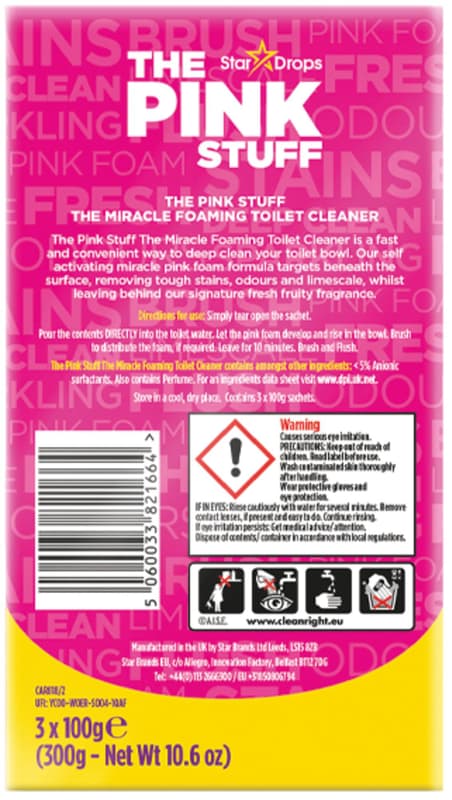 The Pink Stuff Foam Toilet Cleaner (3x100g)