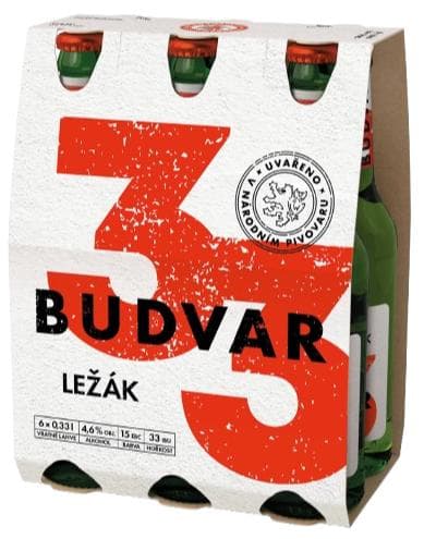 Budvar 33 lager 6×0,33 l