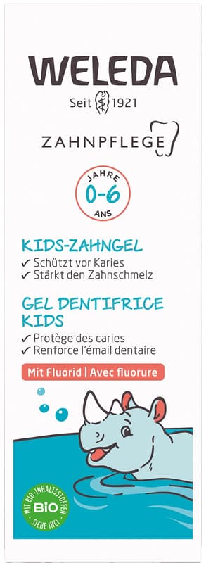 Weleda BIO Dětský zubní gel s fluoridem 0–6 let