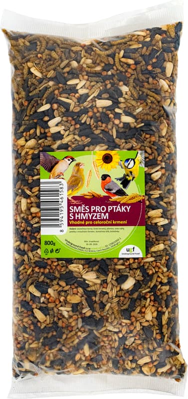 Underground Food Bird Mixture with Insects