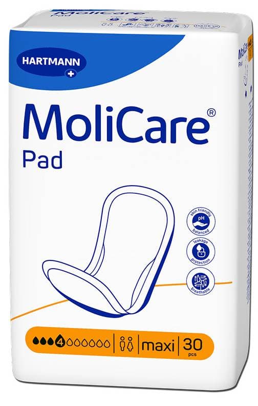 VLOŽKY ABSORPČNÍ MOLICARE PAD 4 KAPKY MAXI 865ML,30KS