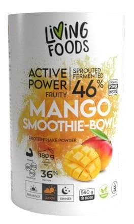 Living Foods Active power Mango smoothie bowl proteinshake powder