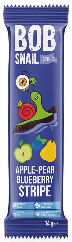 Snail Bob Fruit slice apple, pear and blueberry