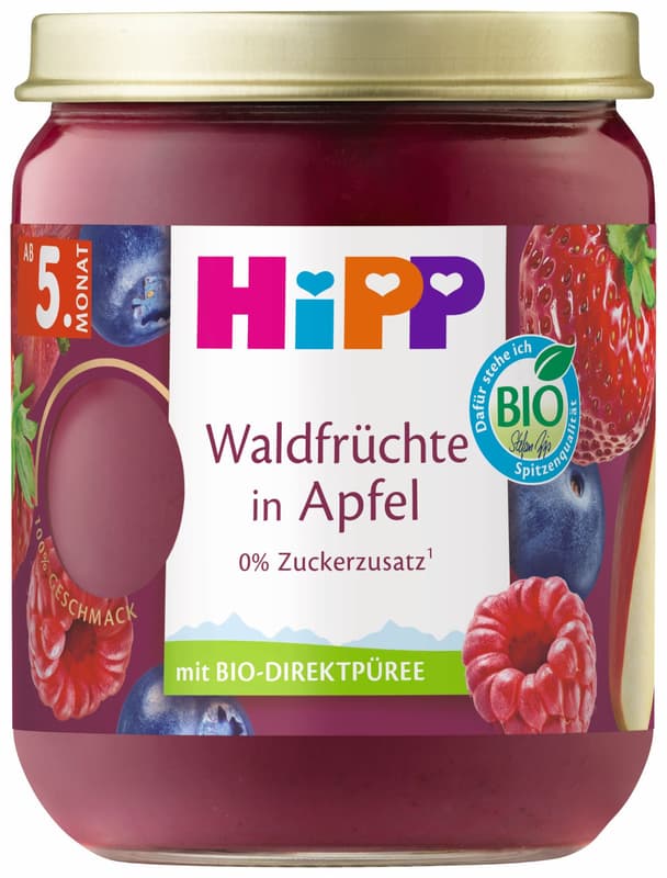 HiPP BIO Superfruits apple, strawberries, blueberries and raspberries