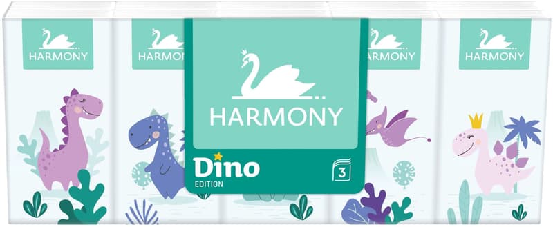 Harmony Papírové kapesníky 3vrstvé 10×10 ks