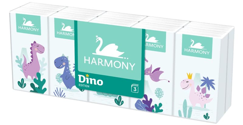 Harmony Papírové kapesníky 3vrstvé 10×10 ks