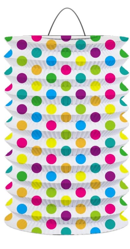 Luma Lantern cylinder polka dots colorful 15 cm