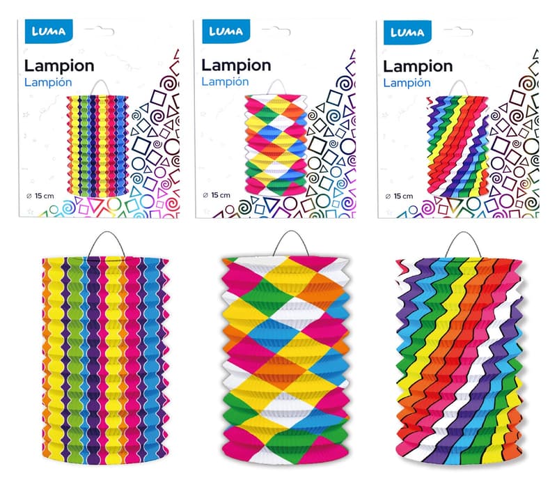 Luma Lantern cylinder polka dots colorful 15 cm