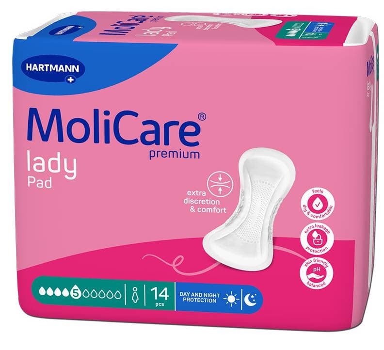 VLOŽKY ABSORPČNÍ MOLICARE LADY 5 KAPEK 1045ML,14KS