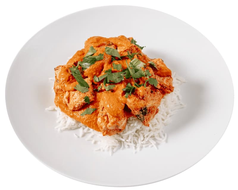 Olive Butter chicken with basmati rice
