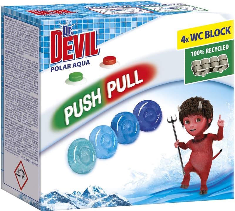 Dr. Devil Polar Aqua WC blok (4×20 g)