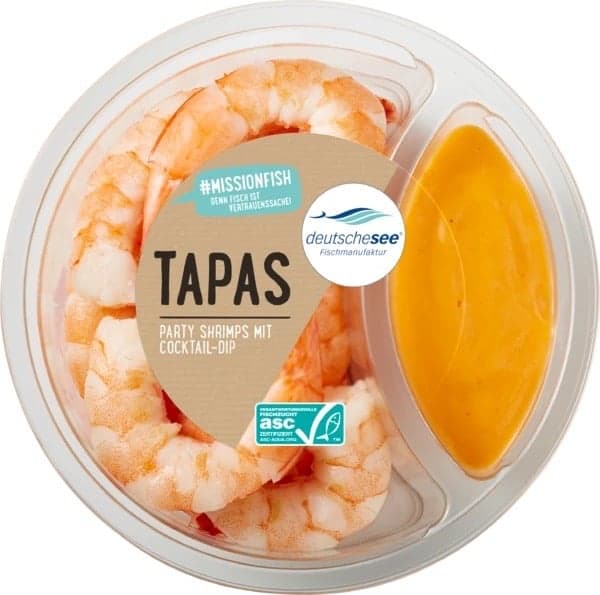 Deutsche See Party shrimp with cocktail dip