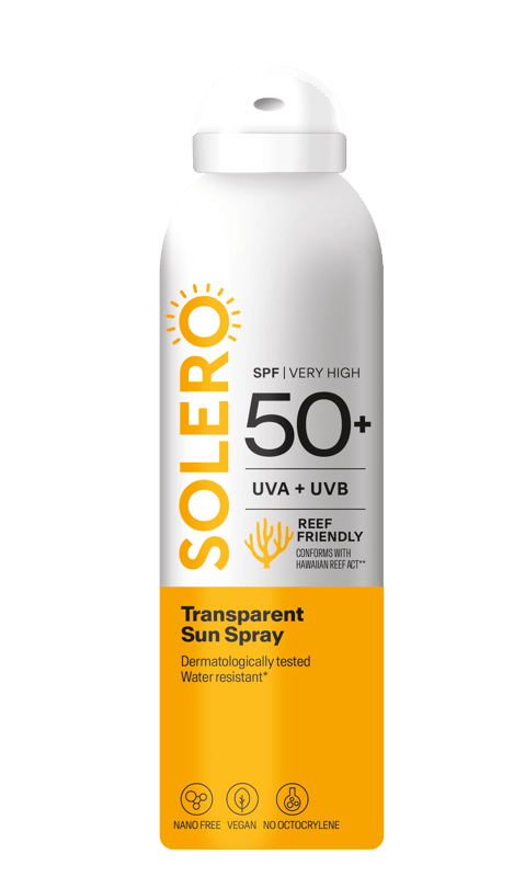 SOLERO Transparentní sprej na opal. SPF50+ 200ml