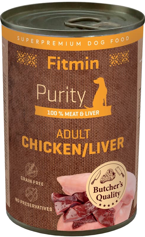 Fitmin Purity konzerva kuřecí s játry pro psy