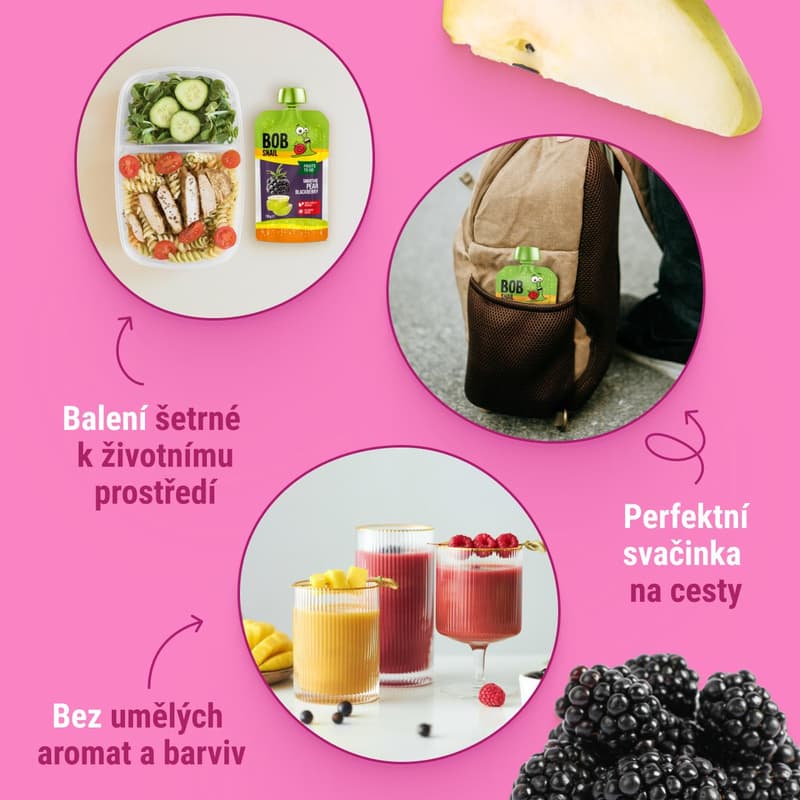 Šnek Bob Smoothie hruška a ostružina