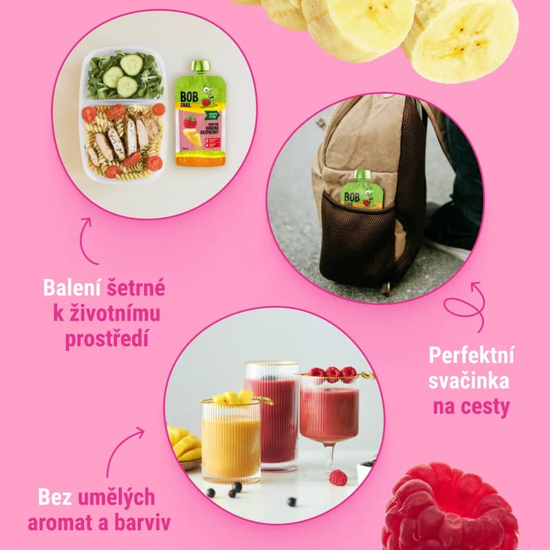 Snail BOB Smoothie banana-raspberry