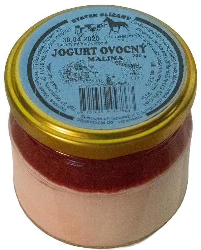 Statek Slížany Jogurt ovocný malina