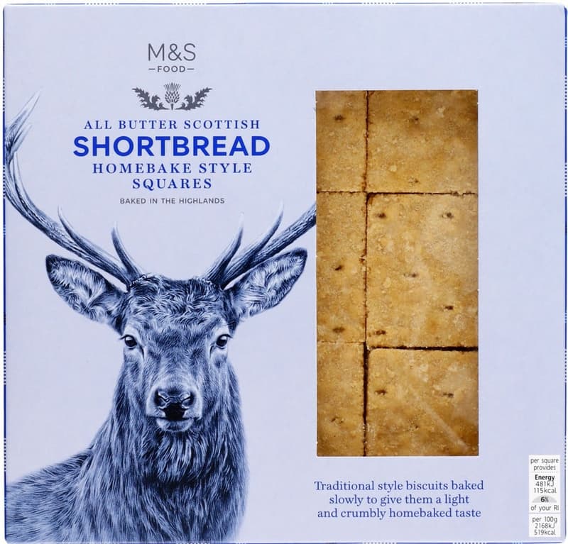Marks & Spencer Scottish Square Shortbread Cookies
