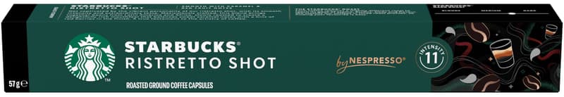 Starbucks Ristretto Shot by Nespresso Dark roast coffee capsules