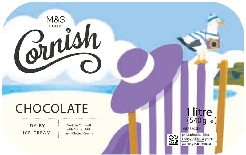 Marks and Spencer Cornish milk ice cream with Belgian dark chocolate