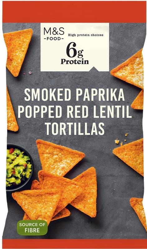 Marks & Spencer Sweet and Smoked Paprika Flavoured Lentil Flour Tortilla Chips