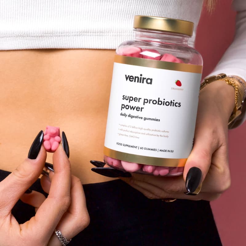 Venira Super probiotics power gummies jahoda 60ks