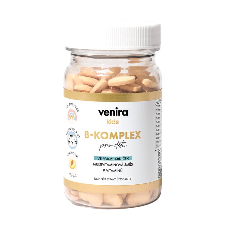 Venira kids B-komplex meruňka tbl.120