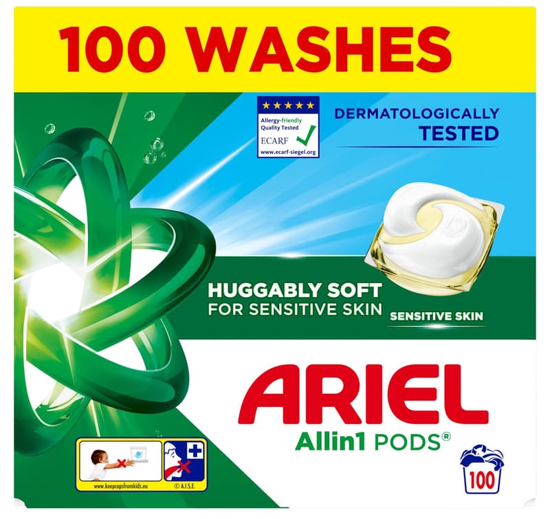 Ariel Sensitive Allin1 + kapsle na praní