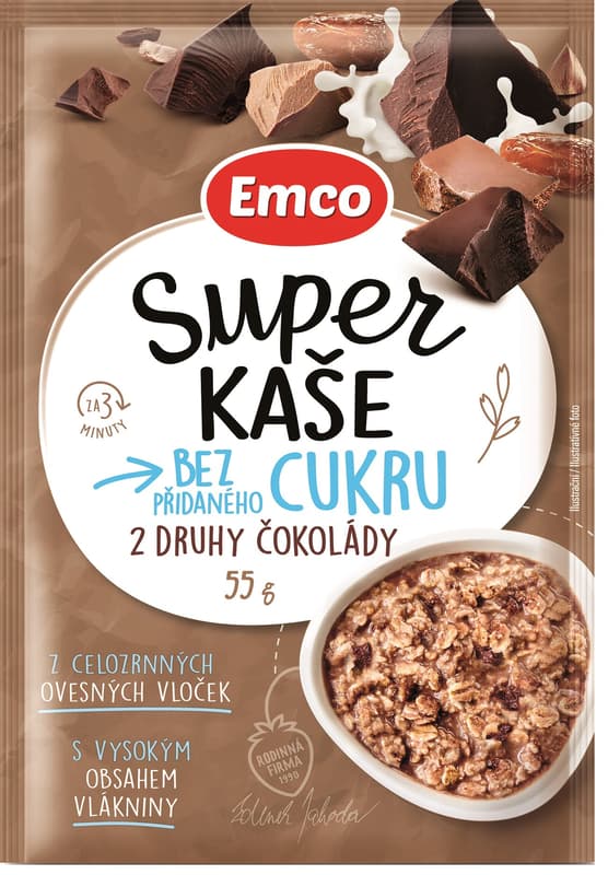 Emco Super kaše 2 druhy čoko