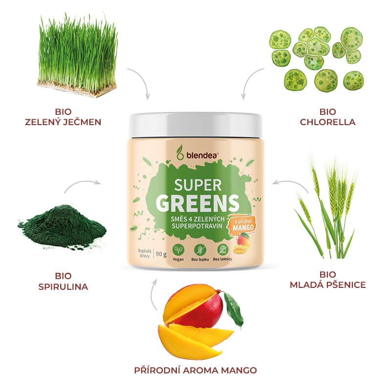 Blendea Super Greens mango 90g